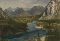 BOW RIVER VALLEY CANADIAN ROCKIES Amerikanische Albert Bierstadt Landschaft